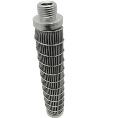 Replacement pleated metal stainless steel water filter cartridge , 10 micron fine wire strainer mesh filter cartridge