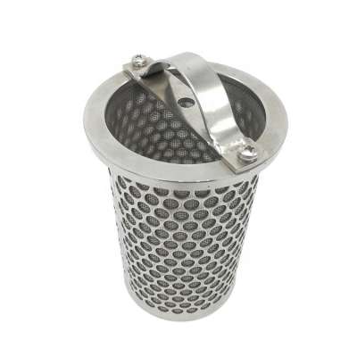 316 316L stainless steel basket strainer filter screen for oil filtration and cleansing