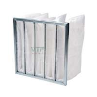 Pockets Filter F5 F6 F7 F8 F9 Efficiency 3/4/5/6/8 Pockets with Galvanized Steel Frame